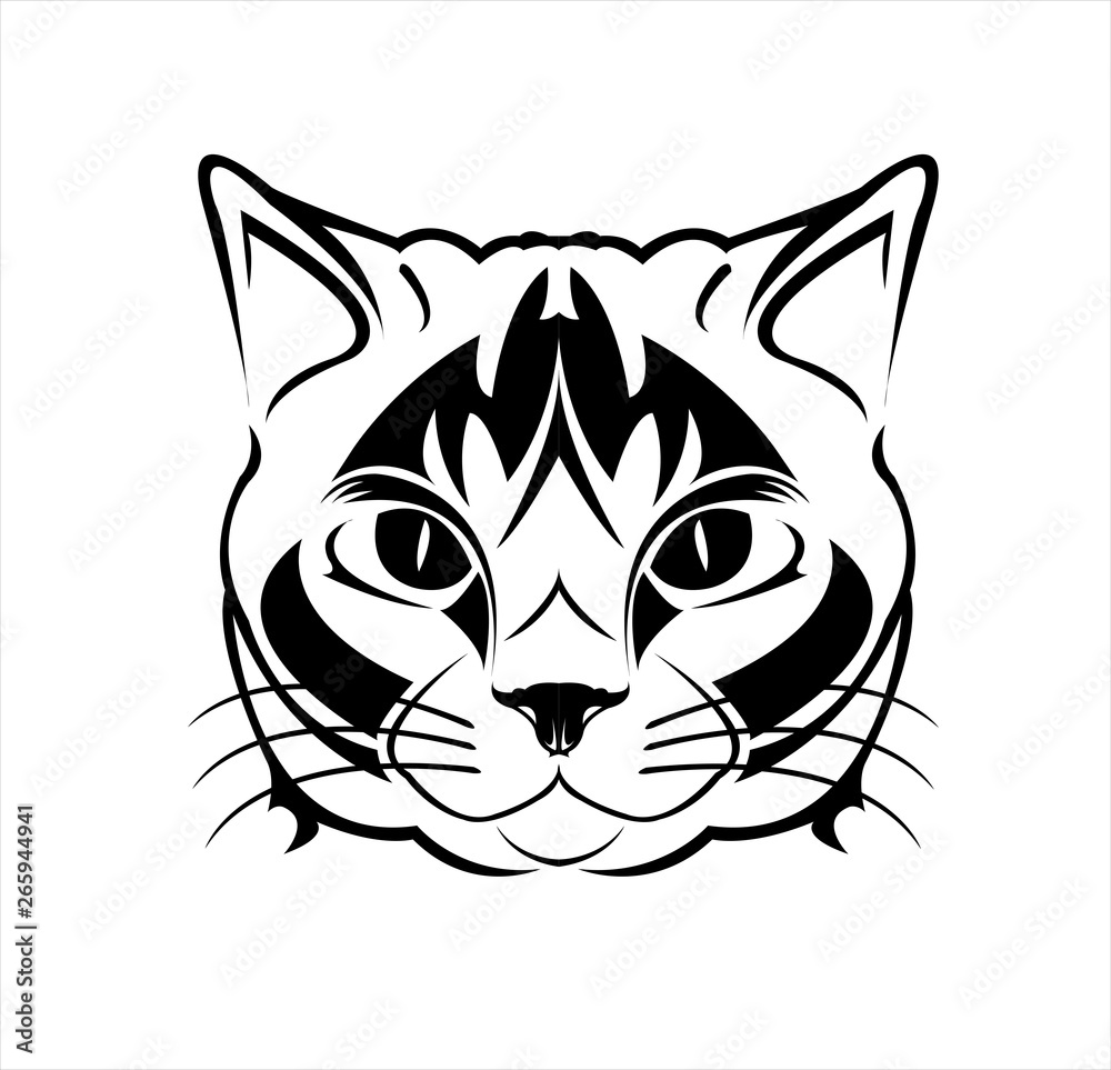 Obraz premium cat vector logo