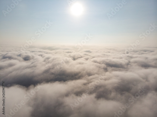 Morning steam cloud fog