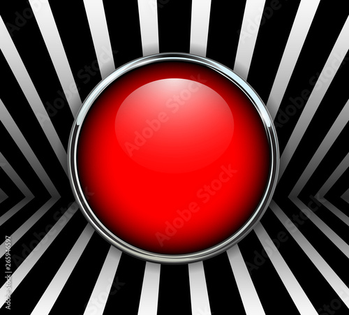 Background 3d with red button
