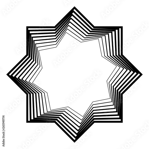 Eight point star vector shape