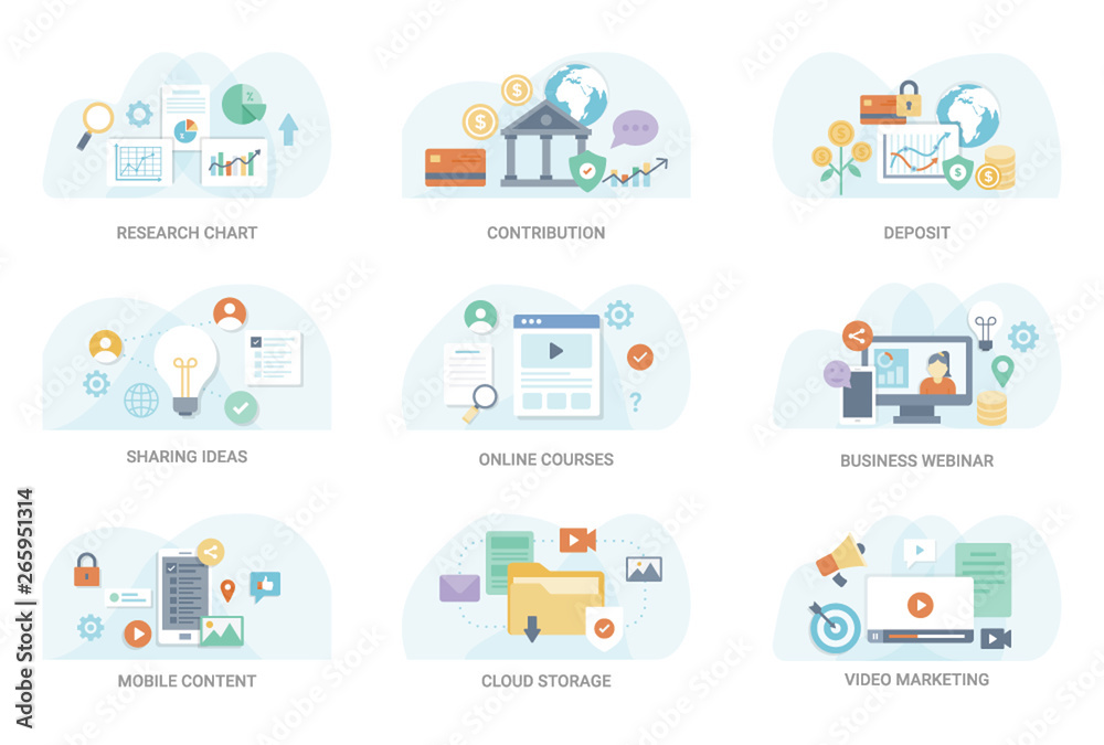 Business Flat Illustration Collection Business Flat Illustration Collection