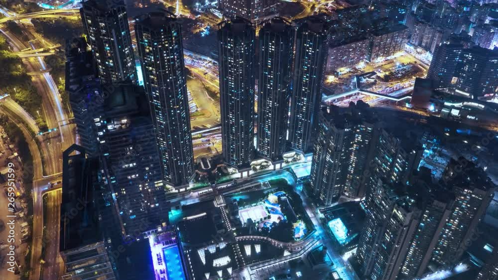 Modern architecture of Hong Kong at night Modern architecture of Hong Kong at night