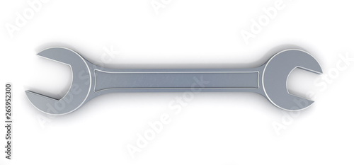 Wrench isolated on white background 3d rendering