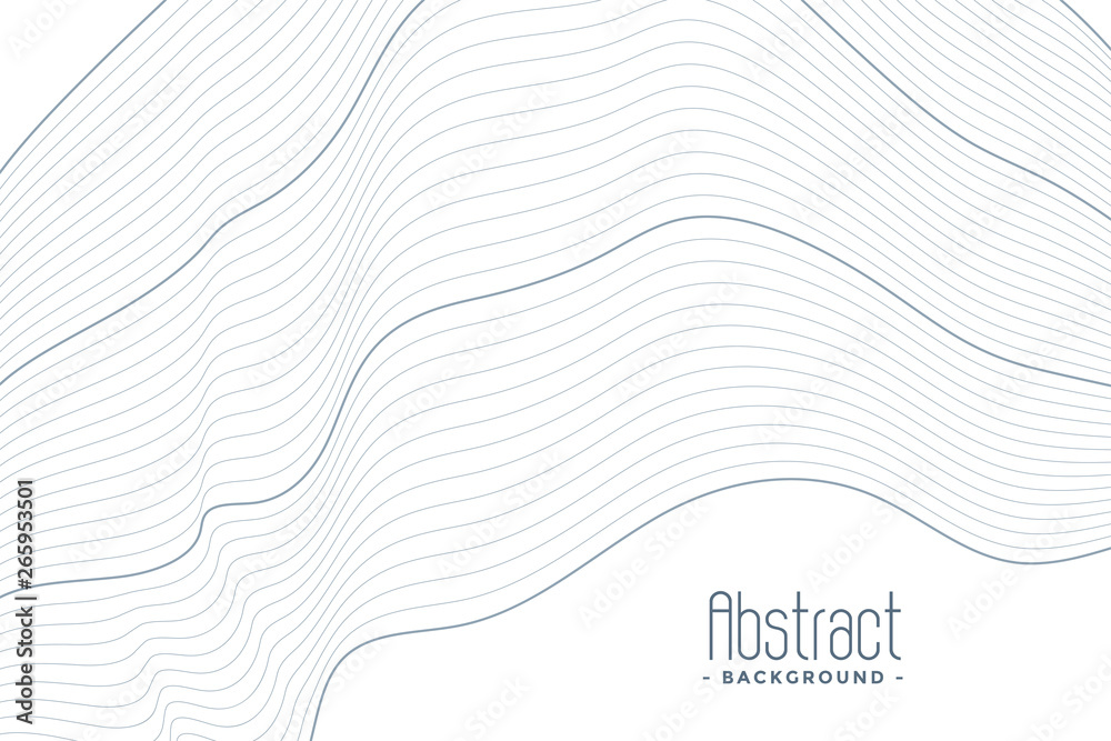 abstract contour lines white background