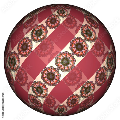 3D Bild - Kugel - Textur - transparenter Background