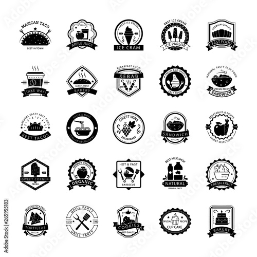 Food Logo Icons Set