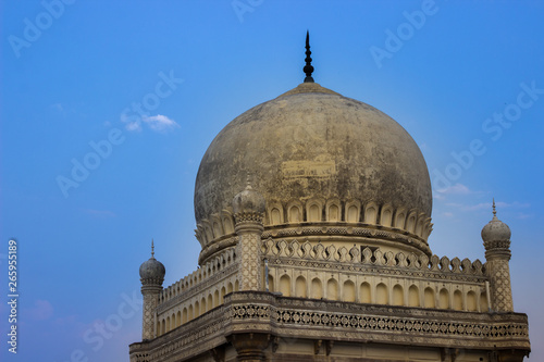 Hyderabad, Telangana, India- Friday, 30 April 2019- The Qutb Shahi Tombs are located in Hyderabad - India. They contain the tombs and mosques built  by the various kings of the Qutb Shahi dynasty.