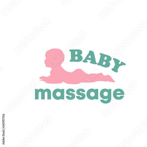 Baby newborn to lie logo vector illustration sign
