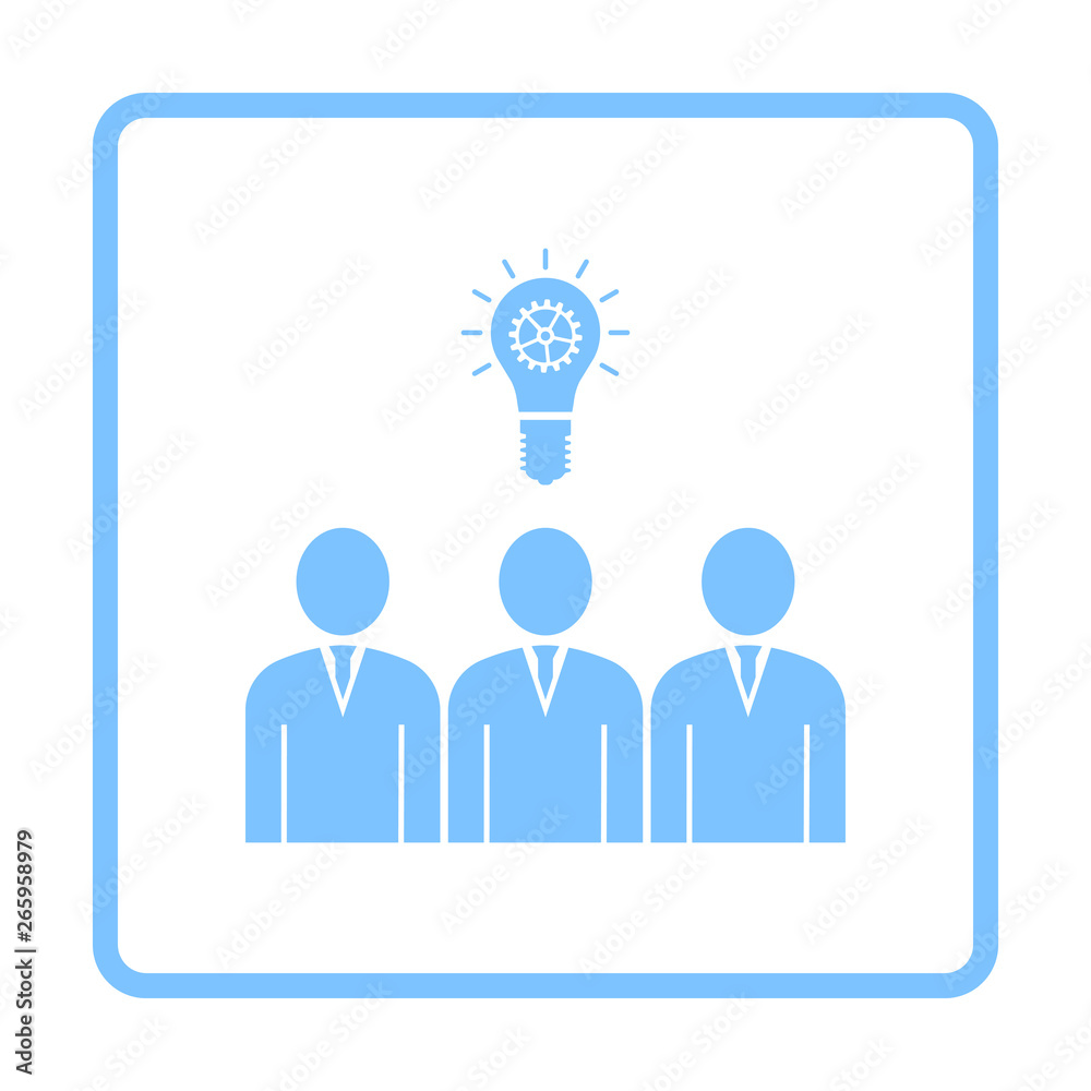 Corporate Team Finding New Idea Icon Corporate Team Finding New Idea Icon