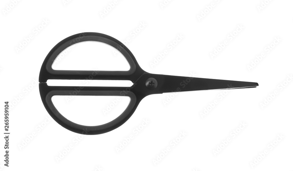 Pair of sharp scissors on white background Pair of sharp scissors on white background