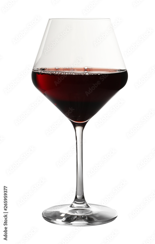 Glass of delicious expensive red wine on white background Glass of delicious expensive red wine on white background