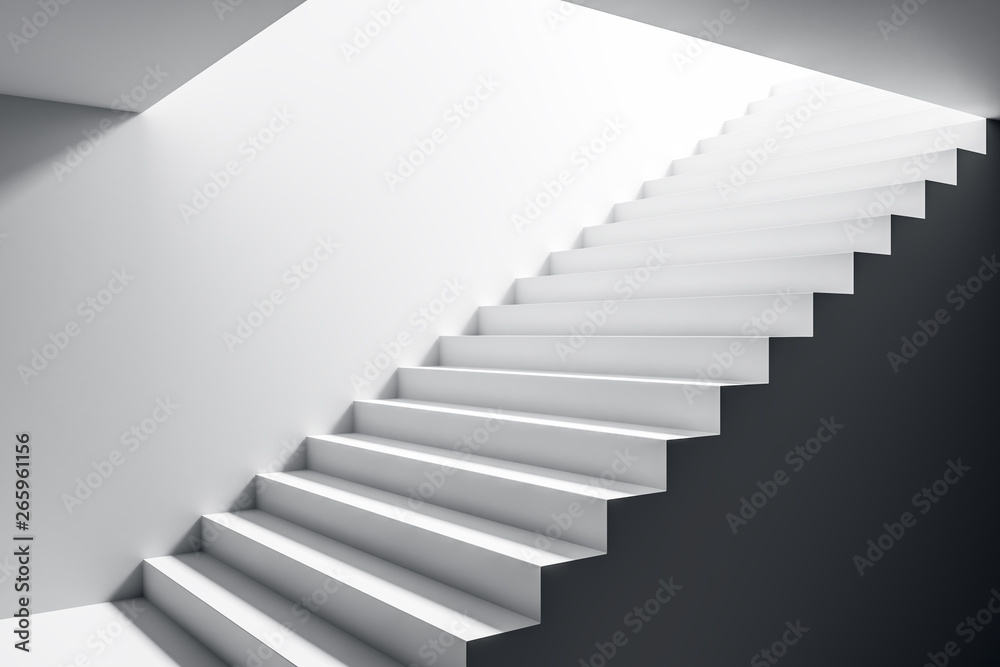 Obraz premium Concrete staircase in interior