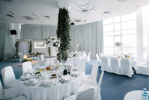 Photography decoration of the banquet hall on the wedding day