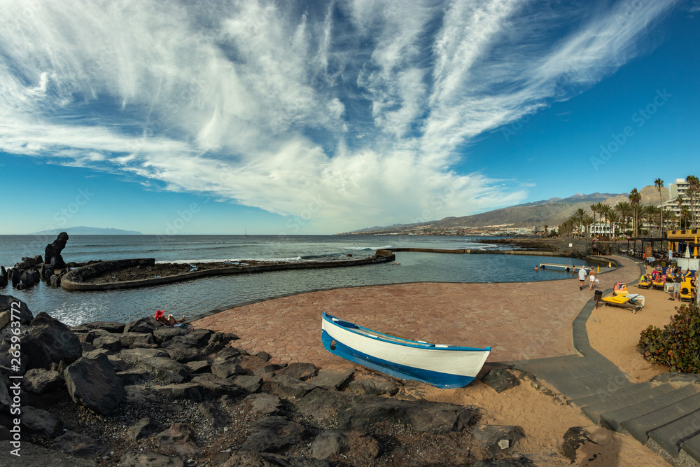 Lulling view of Tenerife South. Las Americas, Canary Islands.