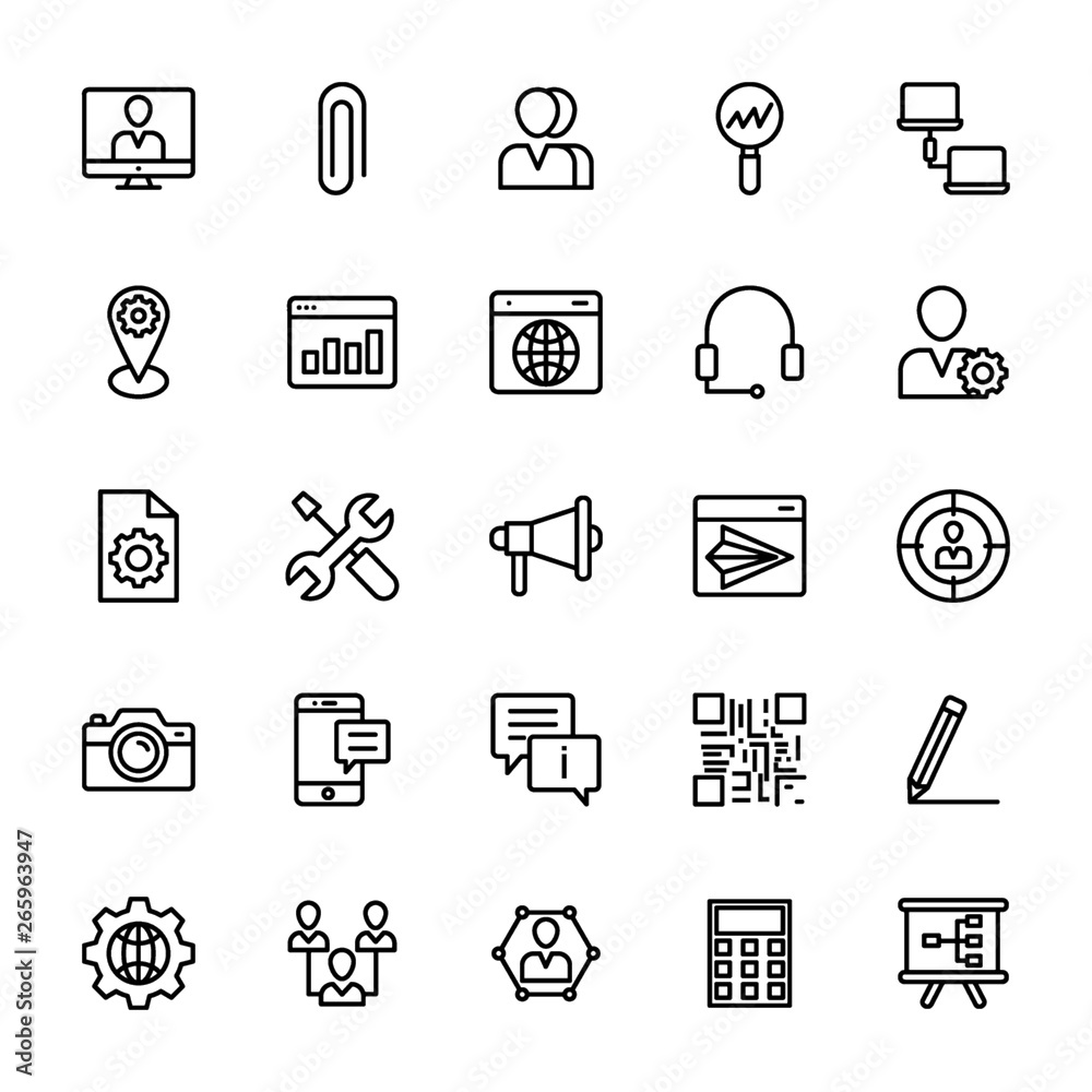 Seo and Web Line Vectors Pack Seo and Web Line Vectors Pack
