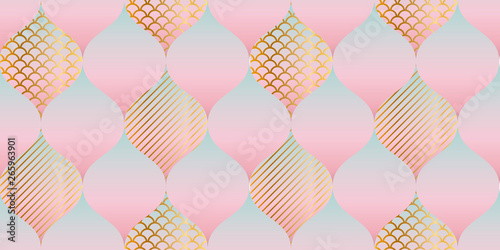 Elegant geometric pastel color seamless pattern