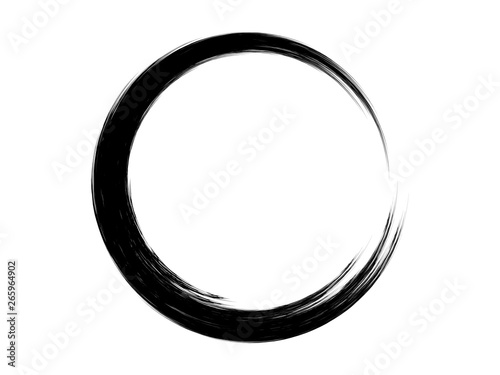 Grunge brush circle made for your design.Grunge brush circle made of black ink.