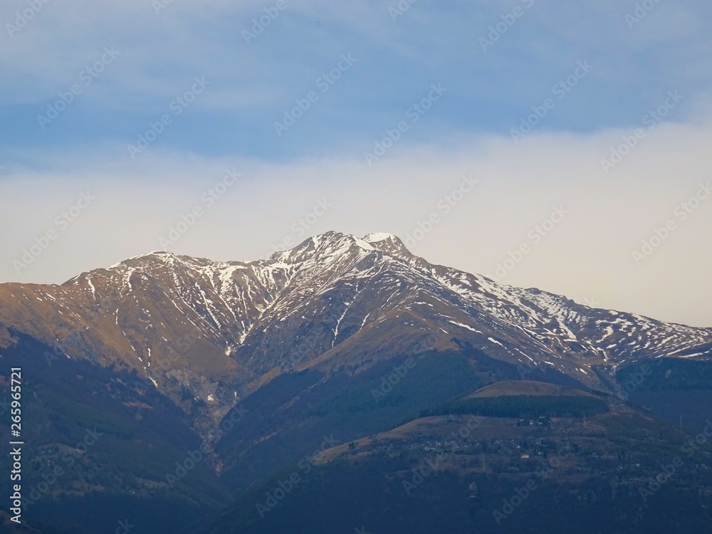 View of the Italian Alps near the Lake como on a spring day, Lombardy - April 2019 View of the Italian Alps near the Lake como on a spring day, Lombardy - April 2019