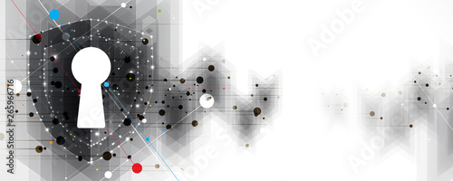 Cybersecurity and information or network protection. Future technology web services for business and internet project