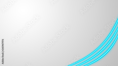 Turquoise neon lights with ...