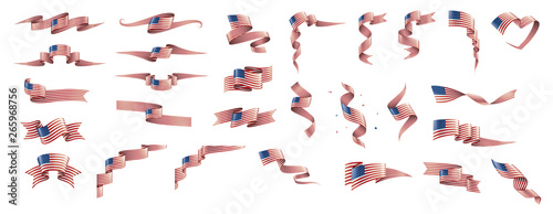 USA flag, vector illustration on a white background