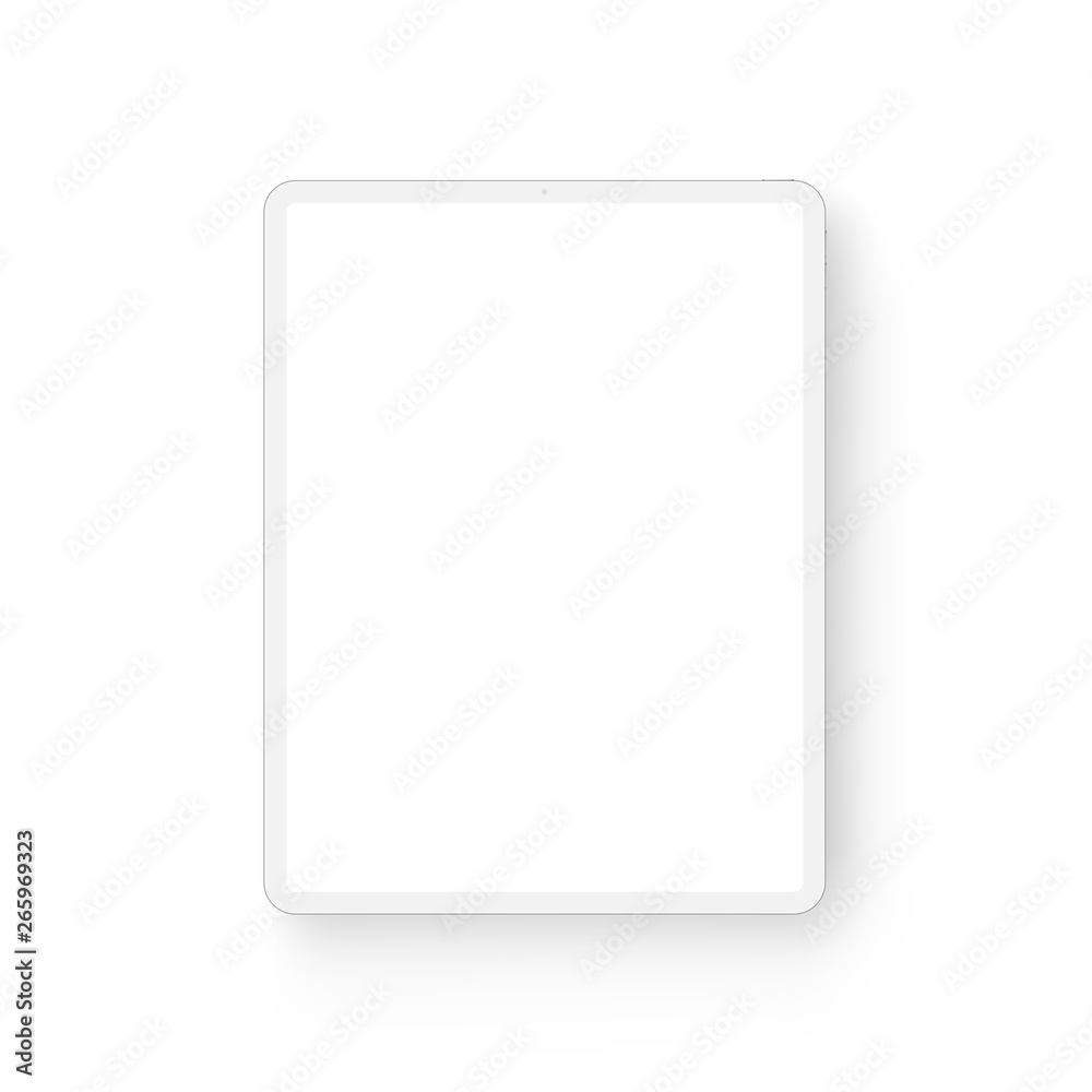 Clay tablet computer mockup - front view. Vector illustration Clay tablet computer mockup - front view. Vector illustration