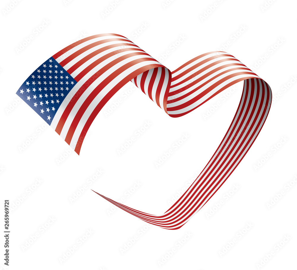 Obraz premium USA flag, vector illustration on a white background