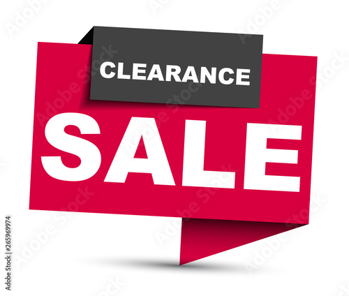 red vector banner clearance sale