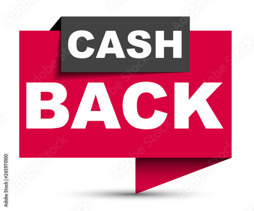 red vector banner cash back