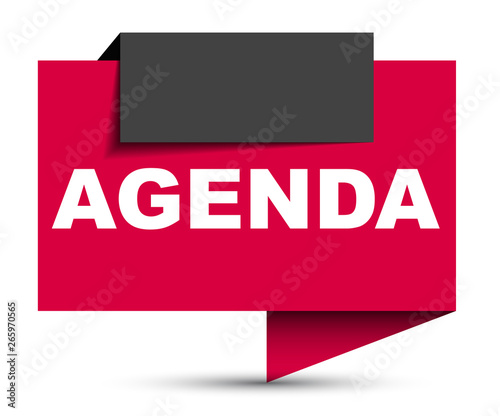 red vector banner agenda