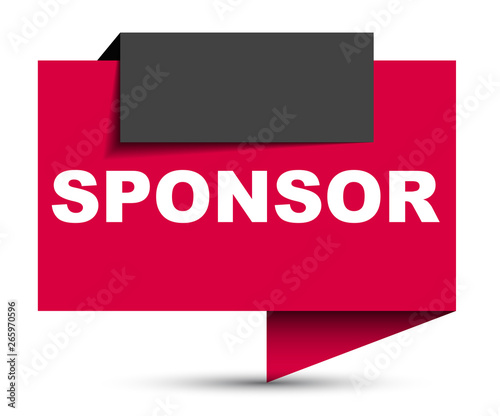 red vector banner sponsor