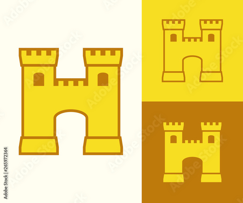 Letter H Castle Initial Uppercase Multiple Versions