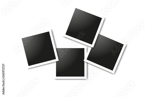 Set of realistic square frames, Vector Photo frame mockup design. Vector frames photo collage on white background. Vector illustration