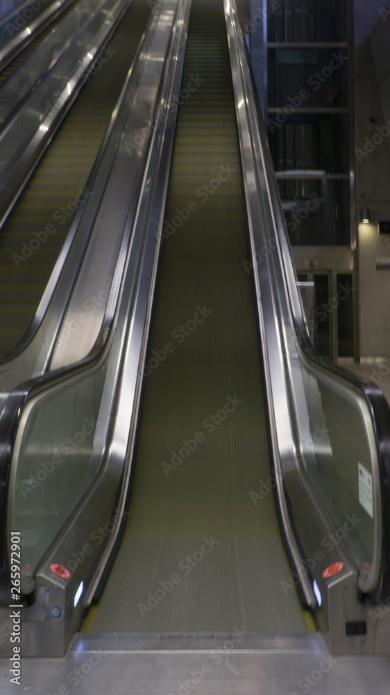 Fototapeta premium Budapest Hungary 03 15 2019 : The Keleti palyaudvar station from the new Metro line 4 in Budapest, Hungary