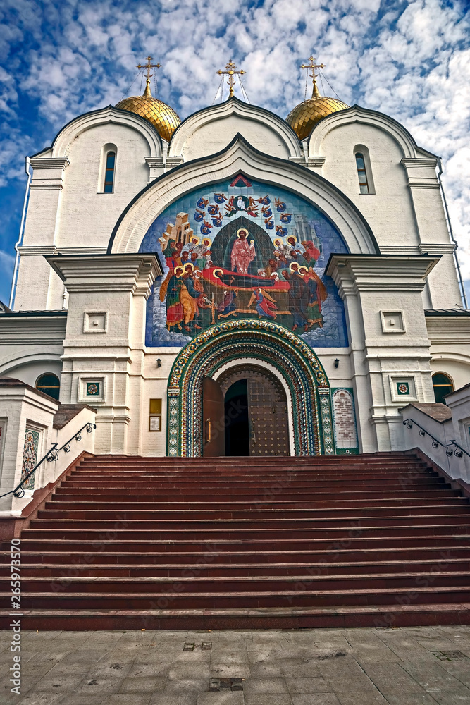Assumption of Our Lady cathedral. Main entrance. City of Yaroslavl, Russia