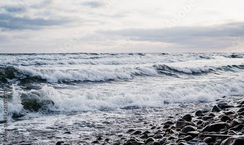 Raging waves in the Baltic sea