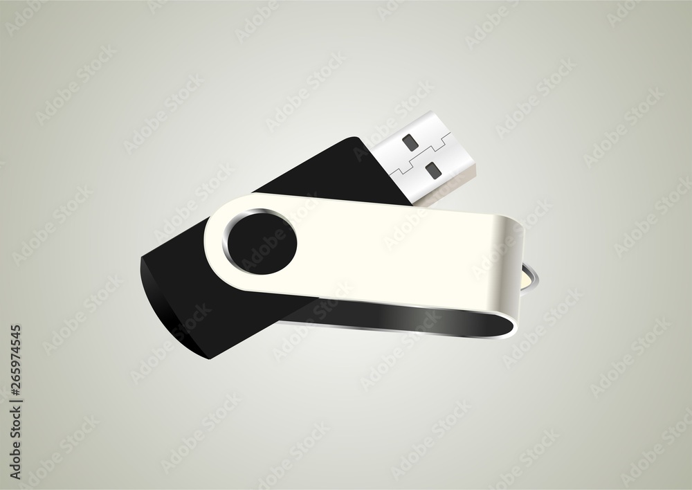 vector illustration of a usb