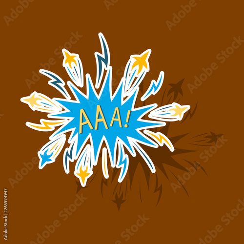 paper sticker on theme Comic speech bubbles set with emotions and text