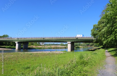 風景　橋　空　思川　新緑　杤木