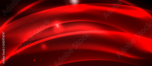 Glowing abstract wave on dark  shiny motion  magic space light. Techno abstract background