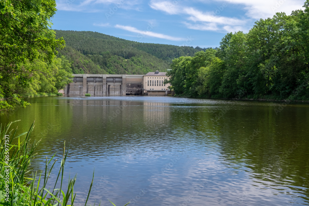 Dam and turbine house of the dam Eichicht Dam and turbine house of the dam Eichicht