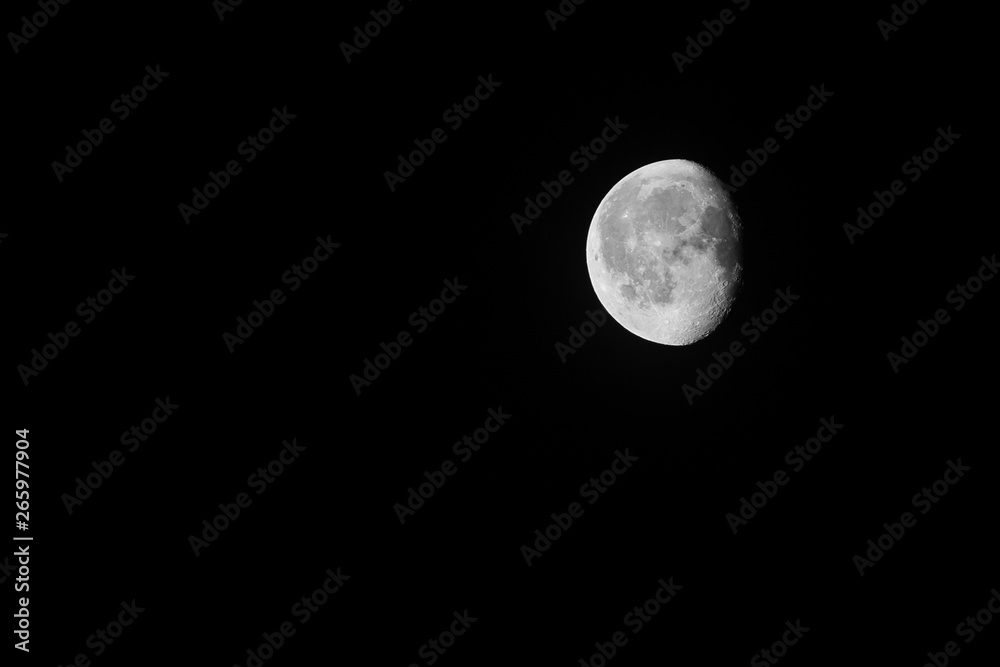 Fototapeta premium brigth moon in the black night sky