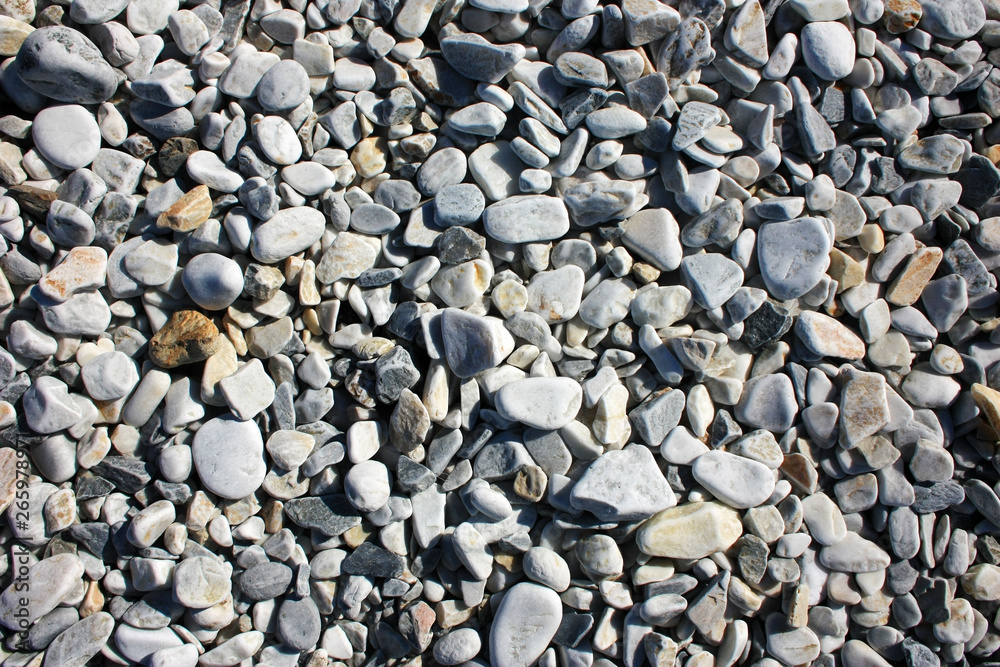 Gray stones on the seashore Gray stones on the seashore