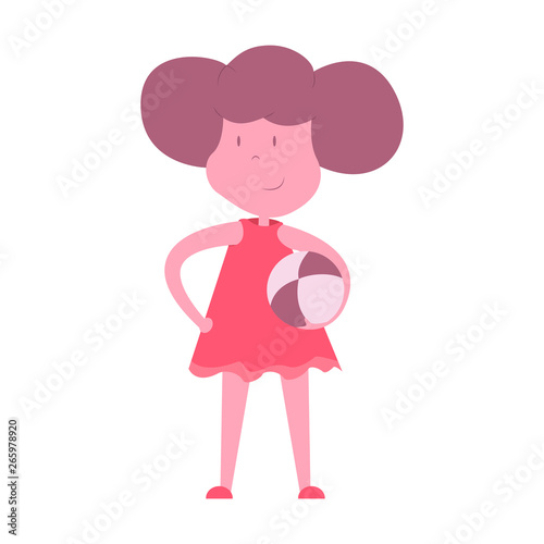 young girl is padel tennis player takes the ball