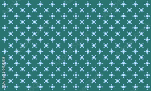 Minimal pastel blue retro dot flower pattern seamless background - Contemporay Asian patterns background wallpaper geometric texture illustration vector for design work