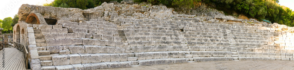 Butrint - Ruins of the ancient city Buthrotum, ancient Greek and later Roman city and bishopric in Epirus, Albania Butrint - Ruins of the ancient city Buthrotum, ancient Greek and later Roman city and bishopric in Epirus, Albania