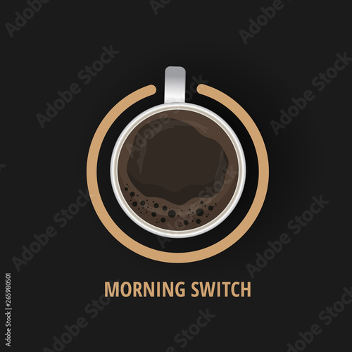 Coffee excellent drink always. Cool design. Colorful illustration