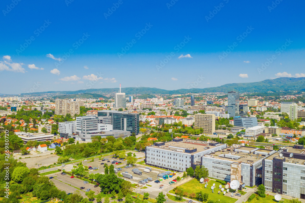Zagreb, Croatia, modern city skyline, business center