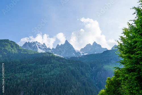 Chamonix, south-east France, Auvergne-Rhône-Alpes. Aiguille du Midi, French Alps. Ski resort. Chamonix Mont Blanc, France. Holidays in Europe © eskstock