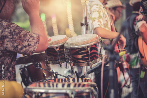 man playing percussion musical instrument